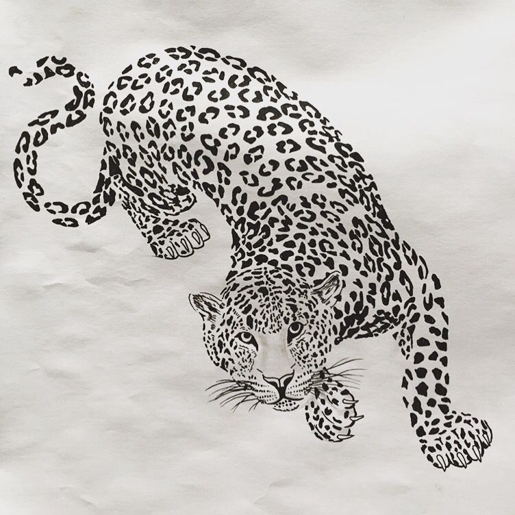 Tatuaje de leopardo de las nieves 68