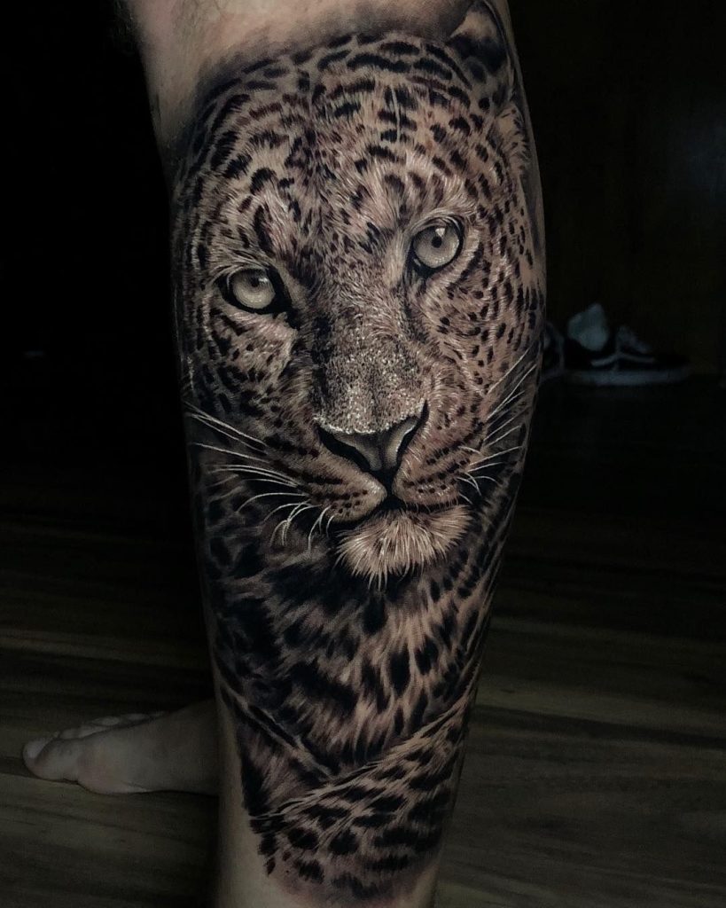 Tatuaje de leopardo de las nieves 81