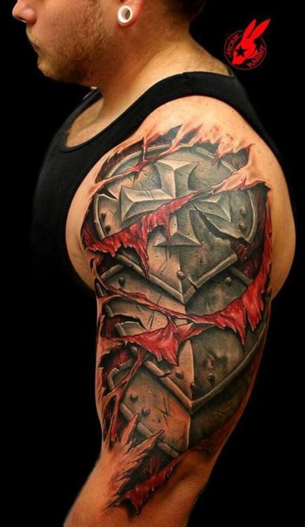 Tatuaje de armadura 170