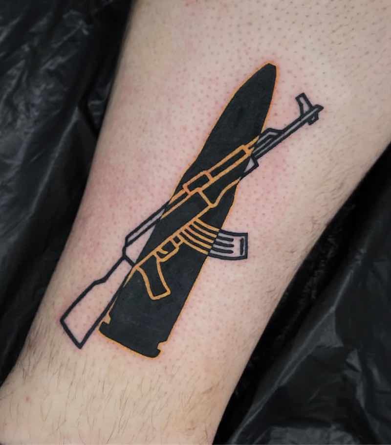 tatuaje de pistola 12