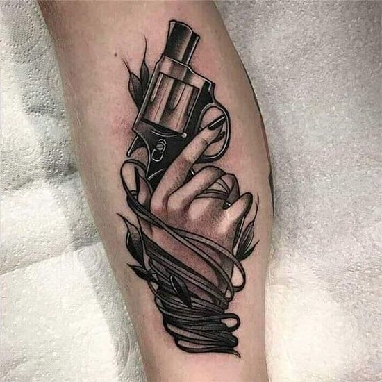 tatuaje de pistola 15