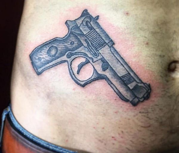 tatuaje de pistola 191