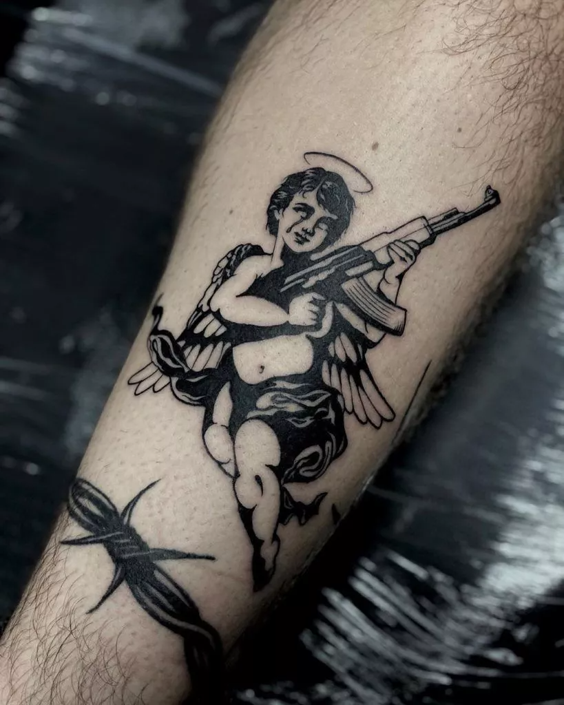 tatuaje de pistola 6