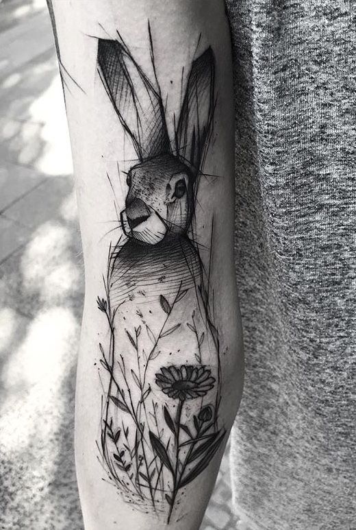tatuaje de conejo 206