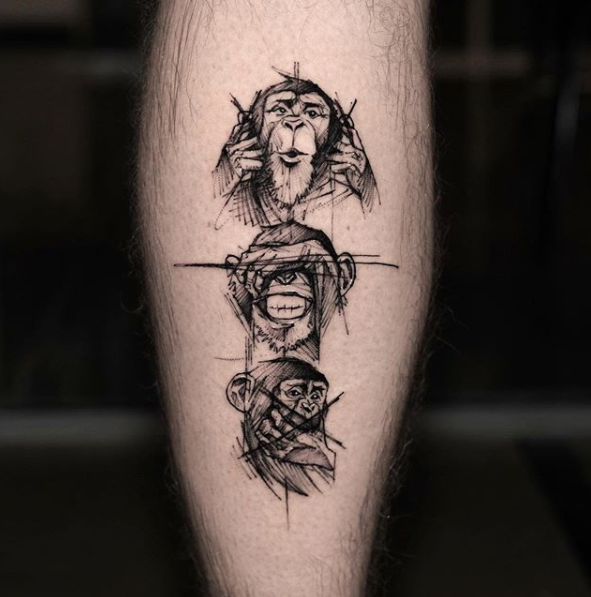 tatuaje de mono 9