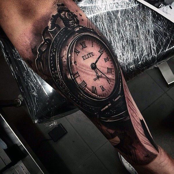 tatuaje de reloj 180