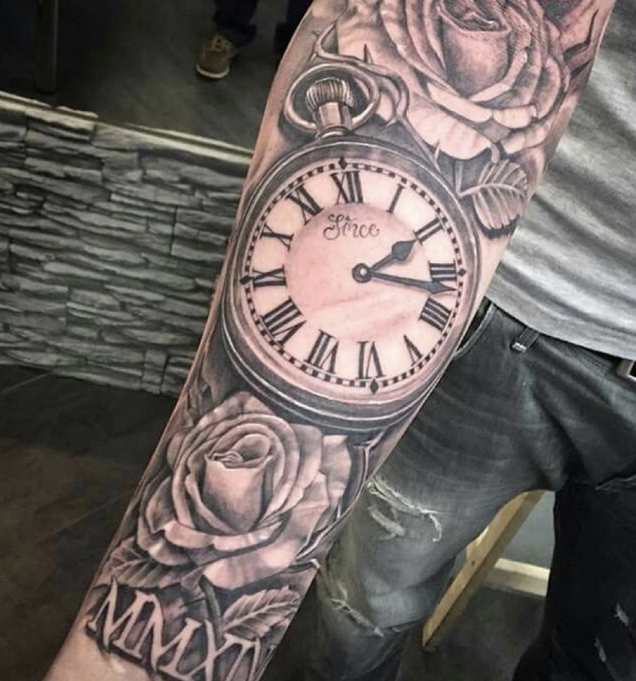 tatuaje de reloj 23