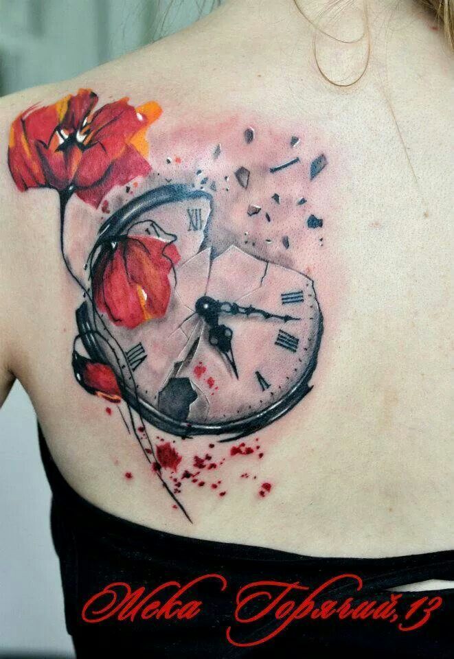 tatuaje de reloj 55